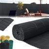 LZQ PVC Recinzione Frangivista Decorativa per Giardino, Balcone e terrazza, Anti-Muffa, Resistente agli Agenti atmosferici, con Fascette, 180 x 400 cm Nero