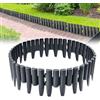 Froadp Bordature da Giardino in Plastica 28x24cm Flessibile Prato Separé da Giardino Staccionata Recinzione Aiuole Bordi con Legno Aspetto per Frutteti Orti o Sentieri (8.4m=30 pezzi, Antracite)