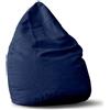 DS Produkte Pouf Lumaland Luxury XL elegante pouf - 120 L di imbottitura - Blu scuro
