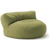 DS Produkte Lumaland Interior Line Pouf lounge - Divano pouf rotondo - Imbottitura da 320 l, 90 x 50 cm - Lime