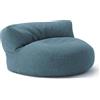 DS Produkte Lumaland Interior Line Pouf lounge - Divano pouf rotondo - Imbottitura da 320 l, 90 x 50 cm - Aqua