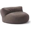 DS Produkte Lumaland Interior Line Pouf Lounge - Divano pouf rotondo - Imbottitura da 320 l, 90 x 50 cm - Marrone