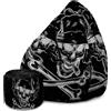 Dreamroots Bean Bag 80x80x120cm Beanbag con schienale e sgabello e copertura Cuscino da terra Chill bag Bubibag Smokey Man