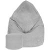 Dreamroots Bean Bag 80x80x120cm Beanbag con schienale e sgabello e copertura Cuscino da terra Chill Sack Bubibag Beanbag Cool Gray