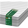 DREAMSTAR Materasso di alta qualità con anima a molle insacchettate a 7 zone | 140 x 200 cm | 21 cm di altezza | H3 | mediamente solido | DREAMSTAR Tape Edge