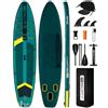 COIL Tavola da SUP COIL - Set SUP gonfiabile - Set completo da Stand Up Paddle - con pagaia - con pompa - custodia impermeabile per cellulare - stabile - 335 cm - 181 kg - verde
