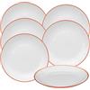 WELL HOME MOBILIARIO & DECORACIÓN Set di 6 piatti rosso corallo WellHome.