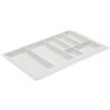 GTV - Axispace - Inserto per cassetto, portaposate per cassetti, portaposate, inserto per cassetto, armadio da cucina, vassoio posate, in plastica, colore: bianco, 740 x 472 mm