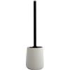 MSV - Scopino per WC con Supporto in Ceramica MAONIE - Setole Resistenti all'Usura - 10,4 x 38,8 cm - Design Classico ed Elegante - Bianco Opaco - Pratico Accessorio per WC