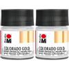 Marabu 12640005782 - Colore Effetto Metallizzato, Colorado Gold Metallizzato, 50 ml, a Base d'Acqua, Resistente alla Luce, ad Asciugatura Rapida, per pennelli e tamponi su superfici assorbenti