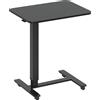 HOMCOM Scrivania con Altezza Regolabile, con 4 Ruote, a Forma di C, 65 cm x 48 cm x 70-110 cm, Nero | Aosom Italy