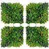 Outsunny 12 pezzi Siepe Artificiale con Protezione UV e Multi-foglie per Giardino e Esterno, 50x50x7 cm, Verde | Aosom Italy