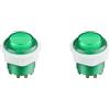 Reeatel 2X Interruttore A Pulsante per Macchina da Gioco In ABS di Qualità con Luce Illuminata Pulsante per Console da Gioco da 24 mm con 4 Terminali B
