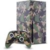 Head Case Designs Marrone E Verde Camo Camuffamento Pacchetto Console Da Gioco Wrap E Pelle Per Controller Compatibile con Xbox Series X