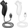 NC Nunchuck Controller Joystick Gamepad di ricambio per controller wii Nunchuck, compatibile con Nintendo Wii e Wii U videogiochi (nero e bianco)