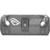 Gucagle Rog Ally Clear Case Custodia protettiva in TPU antiurto con supporto per ROG Ally Handheld 2023 Custodia per console di gioco trasparente dal design ergonomico antiscivolo (Nero trasparente)