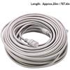 Blaihild Cavo di Alimentazione Ethernet Cat 5, RJ45 e Cavo di Prolunga Jack DC 2,1 Mm 5, Mm per Telecamere IP NVR, con Supporto di Rete 10 Mbps 100 Mbps (20m)