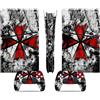 LNMLRBXEXZ Compatibile Con Adesivi Skin Per PS5 Slim Skin Disc Edition & Per Digital Console Controller Vinyl Cover Skins Wraps Scratch Resistant Compatible 84399 Avvolgimento(Disc Version)