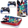 GALSOR Protettivo Pelle Decalcomanie Anime Console Per PS5 Disk Edition 2 Controller Pellicola Vinile Avvolge, Durevole, Resistente Graffi 07052 Senza Bolle E Senza Residui
