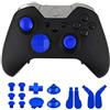 Perfect Part 14 in 1 in metallo Thumbsticks Joystick Paddles Hair Trigger Locks e Dpad pulsante per Xbox One Elite Controller (blu)