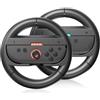 BRHE Volante per Nintendo Switch 2 2025, ruote da corsa per Mario Kart World/8 Deluxe, Switch 2, accessori per giochi di corse per Switch 2 JoyCon (2 x nero)