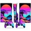 LNMLRBXEXZ Compatibile Con Adesivi Skin Per PS5 Slim Skin Disc Edition & Per Digital Console Controller Vinyl Cover Skins Wraps Scratch Resistant Compatible 29393 Avvolgimento(Disc Version)