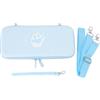 Holigie Custodia Switch 2, custodia rigida protettiva per console Switch 2, borsa da viaggio portatile impermeabile con cinghie per mani e spalle per l'uso quotidiano e avventuroso (Blu)