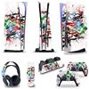 LNMLRBXEXZ Adesivo Skin 01795 Per PS5 Console Disc Edition & Digital Sticker Vinyl Decal Cover Per Ps5 Controller & Charging Station & Headset & Media Remote Decalcomania Per Cover(Disc Version)
