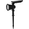 V-TAC Faretto LED Solare da Giardino 2W con Picchetto 3000K IP65 Nero 24154