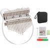 Fiozinx Kalimba - Pianoforte da pollice a 17 tasti, in acrilico, portatile, con martello, perfetto per bambini, adulti, principianti, strumento musicale per casa e viaggi, regalo