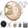 BIILOYY Handpan 440 Hz Re Minore, 9 Note 22 Pollici Tamburo in Acciaio Handpan Strumento Musicale, con Borsa Morbida, Mazze Per, Tripode, Panno Antipolvere, Percussioni Armoniche Per La, Yoga