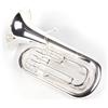 Karl Glaser Euphonium argentato, Bb umore 4 Monel Valvole Valigia