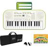 ffalstaff Kit Tastiera SA50 (Fondo Verde) con Alimentatore, Borsa ffalstaff ® con Tracolla e Maniglie per un Comodo Trasporto, App di Apprendimento e E-book Suona la Tastiera