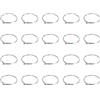 Fiorky 20Pack Corde for violino 4/4 Set Completo, Corda for Violino Sostituzione Corde for Violino Professionale E-A-D-G Core Parti di Strumenti Musicali Accessori for Violino in Alluminio