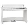 FunKey DP-1088 WM Pianoforte digitale sottile - 88 tasti sensibili alla velocità e 3 pedali - 20 suoni - Altoparlanti stereo integrati e 2 prese per cuffie - Finitura bianco opaca