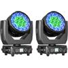 Osusuent 19 X 15W Wash Zoom Teste Mobili, RGBW 4 in 1 LED Fuoco Fascio Luce 4 Modalità di Controllo Professionale Palcoscenico Moving Head per Partito KTV Concerto Bar Festival Matrimonio Discoteca