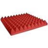 keyhelm s.r.l. Pannello Fonoassorbente Piramidale 6cm Verniciato Rosso fuoco - 50x50cm - Pacco da 4(1m²)