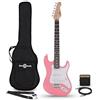 gear4music Chitarra elettrica 3/4 con mini amplificatore portatile per bambini e principianti, rosa