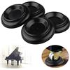 SIMUR Piano Caster Cups Coppe Ruote Mobili Tondo Tazze Gripper Set, Per Le Ruote Del Pianoforte Protezione Delle Gambe Del Pianoforte 4Pcs Oak Black