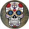 Generic Slipmat Slip Mat Scratch Pad Feltro per qualsiasi 12 LP DJ Vinyl Giradischi Giradischi Grafica personalizzata - Skull Sugar 1