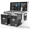 Coolighine 2PCS 700W macchine effetto pirotecnico con Flightcase scintilla macchina fredda fontane scintilla con telecomando per festa Halloween Natale matrimonio concerto