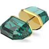 Swarovski Lucent Orecchino Singolo a Lobo, con Cristalli a Taglio Ottagonale, Placcato in Tonalità Oro, Verde