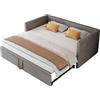 CYYZB Divano Letto Convertibile 90/180 x 200 cm, Estensibile Divano Letto Matrimoniale con Rete a Doghe, Multifunzionale Telaio Letto Imbottita per 2 Persone in Velluto, Senza Materasso