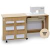 Comfort Collection Comfort 1 | Mobiletto per Macchina da Cucire | (Lakeland Acaia Light, L (Air-lift 10 to 15 kg))