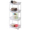 Inbagno Scaffale Portaoggetti in Plastica con 4 Ripiani