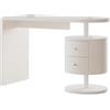 Vicco Scrivania Lara, Bianco lucido, 120 x 50 cm con 2 cassetti, adatto per postazioni di lavoro al computer e applicazioni home office