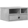 vidaXL Supporto Stampante Grigio Cemento 40x32x22,5 Legno Multistrato, supporto stampante con cassetto, supporto per computer, tavolo per stampante