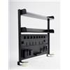 MIUKYUI Scaffalatura da scrivania regolabile in altezza, con clip e bacheca, organizer da scrivania moderno per ordine (100 x 95 x 12,5 cm), colore nero