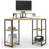 IDMarket - DETROIT Scrivania angolare salvaspazio per computer con spazio di archiviazione