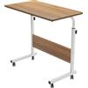sogesfurniture Laptop Table Tavolino Altezza Regolabile, 80 * 40cm Portatile Tavolo Laptop Tavolo per Notebook PC, Rovere Chiaro 05#1-80OK-BH